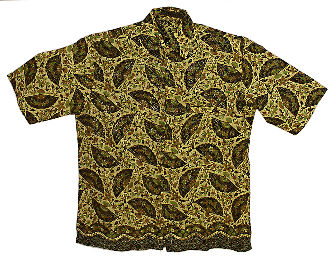 Indonesian Batik Short Sleeve Shirt Size XXL - Indonesian Batik